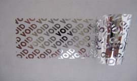 Void polyester anti-counterfeit label